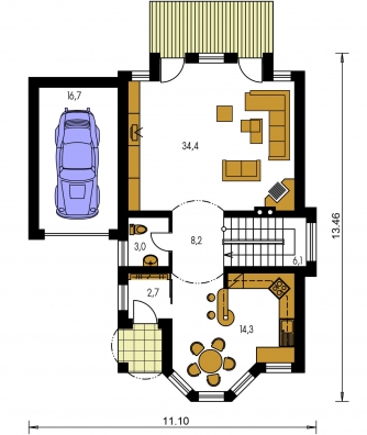 Floor plan of ground floor - PREMIER 95